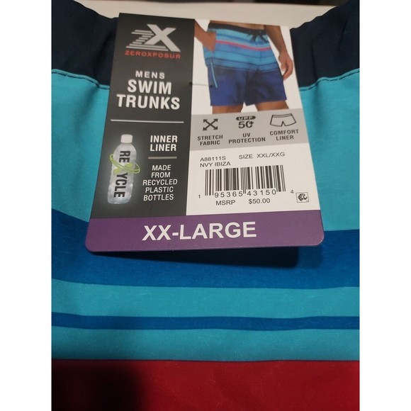 Zeroxposur Swimwear/SwimTrunks Mens XX-Large Nwt Msrp 50$ W Pockets - Picture 2 of 10